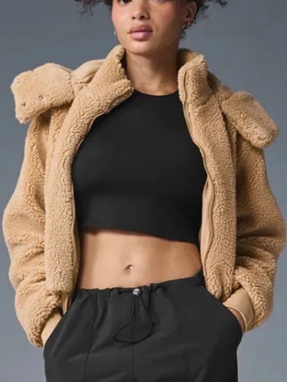 Alo foxy Sherpa jacket camel